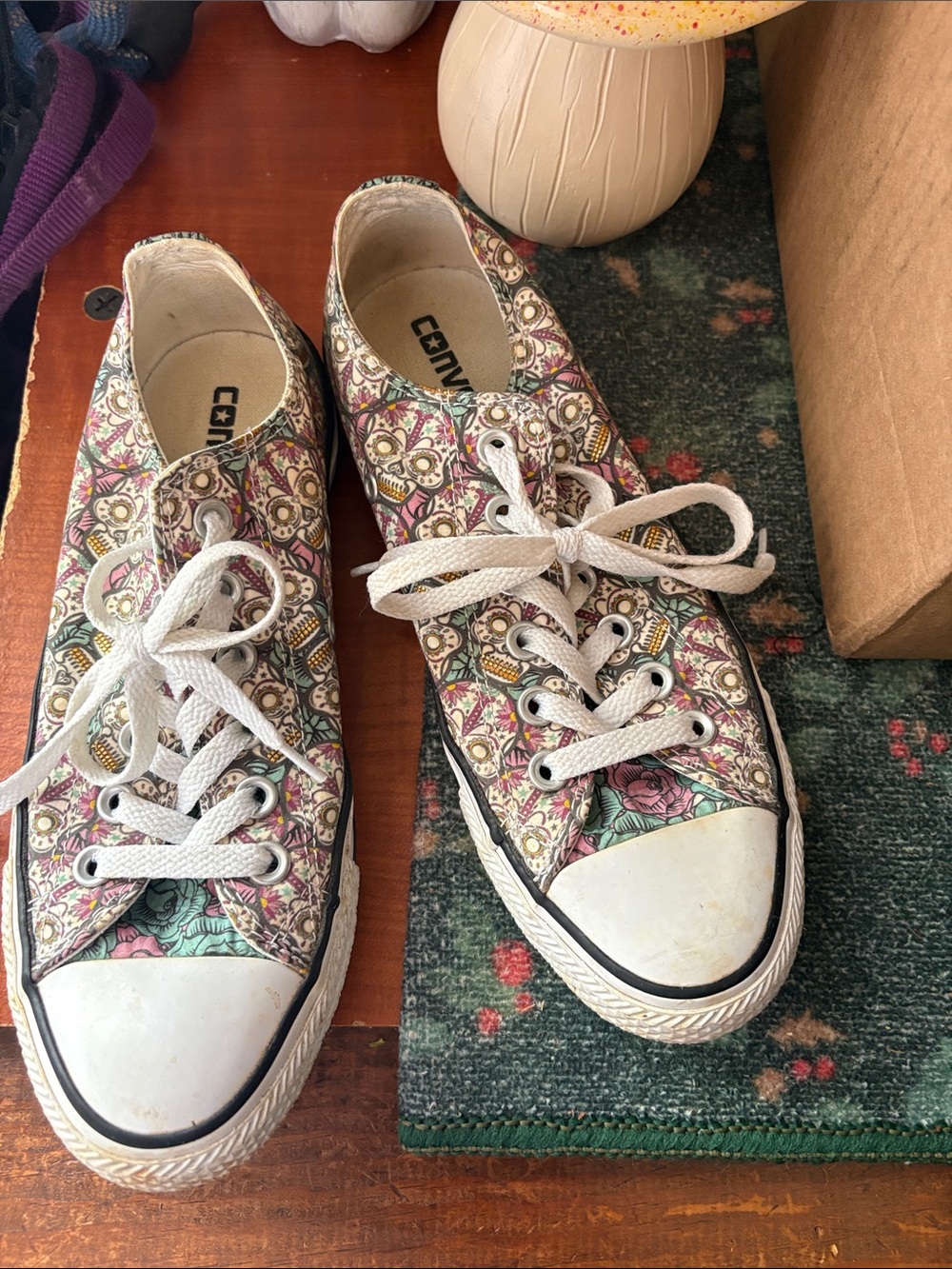 Converse All Star Low Top Skull Floral sneakers
